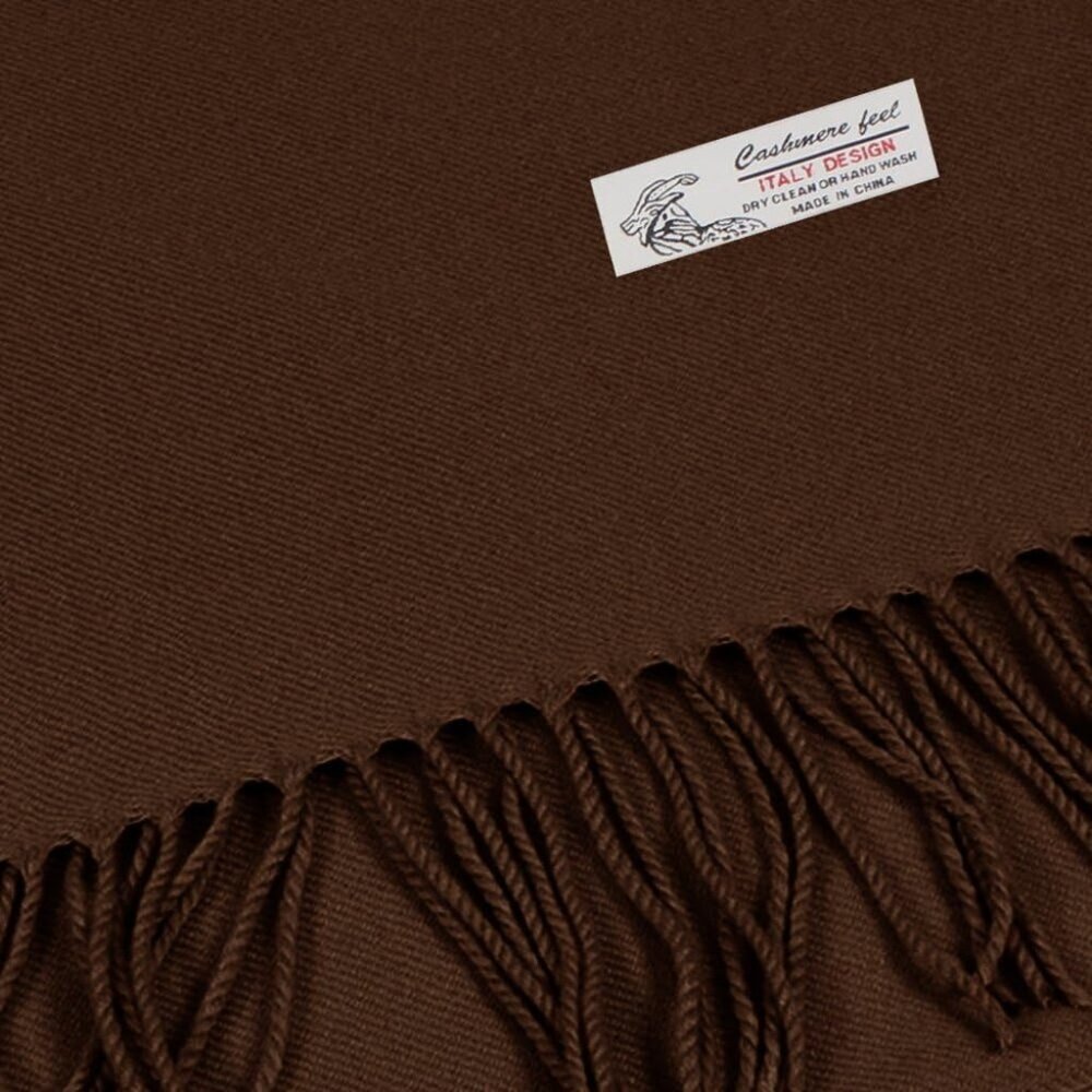 Plain Solid Color Cashmere Feel Classic Soft Luxurious Winter Scarf For Men Wome - Picture 2 of 3